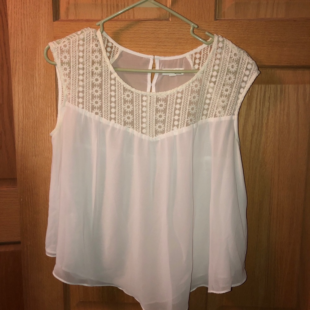 Babydoll White Sheer Blouse